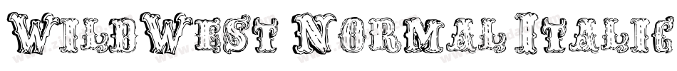WildWest-Normal Italic字体转换